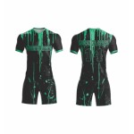 Custom-designed fully sublimated football kits – digital printing, French-style jerseys with custom names